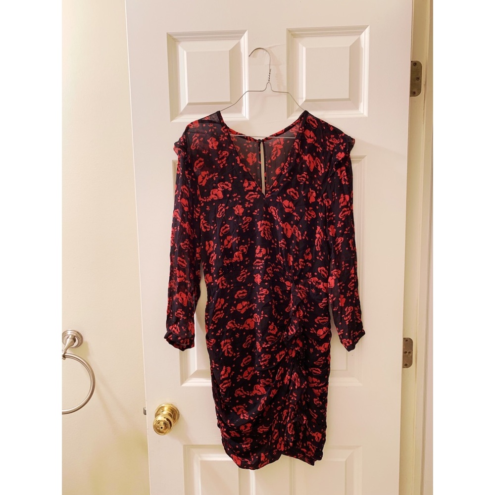 Allsaints Coral Red Harlow Eira Dress